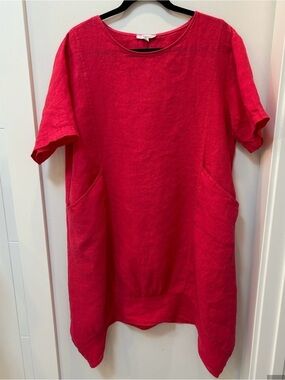 Vanessa Zani made in Italy 100 percent linen tunic dress size 1x